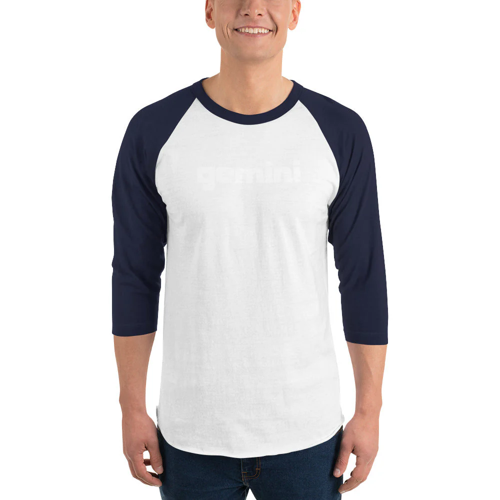 Gemini Sound Raglan Baseball Shirt - Cotton 3/4 Sleeve Unisex - Image 8