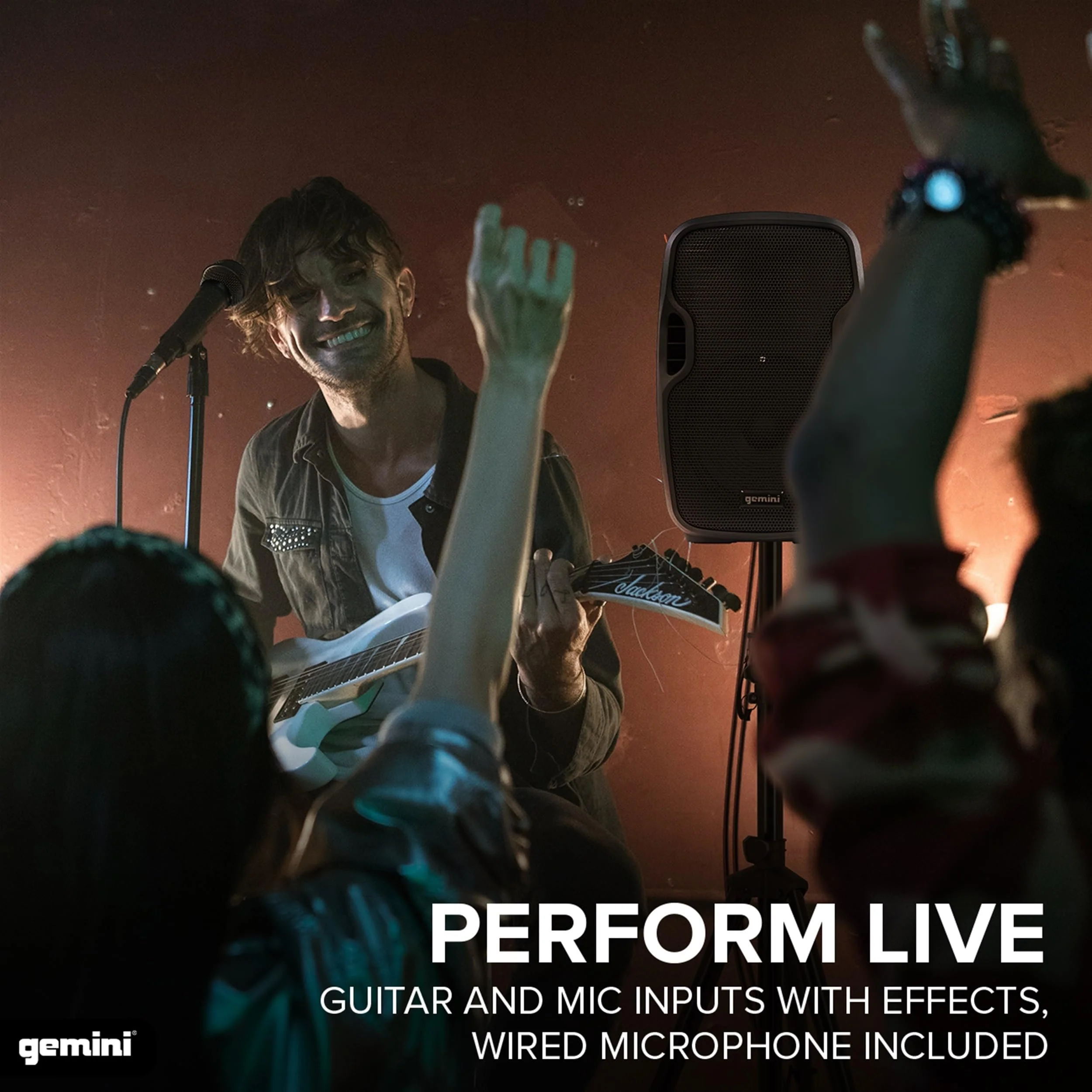 Gemini Sound AS-08TOGO portable Bluetooth PA speaker — 40W peak, 8" woofer, 6-10 hr battery - Image 4
