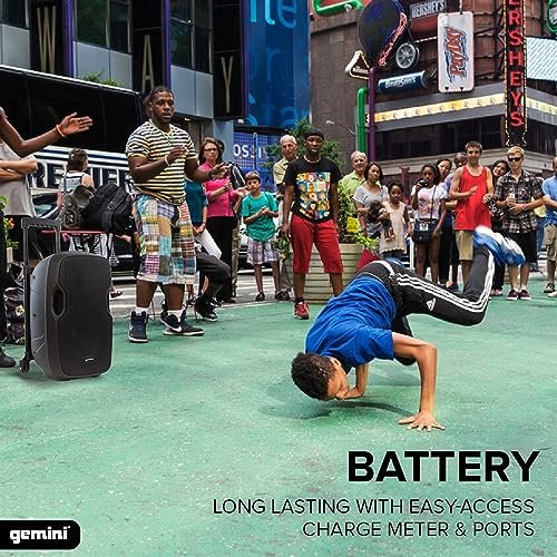 Gemini Sound AS-12TOGO portable Bluetooth PA speaker with trolley handle — 35W RMS, 12" woofer, 5–8 hr battery - Image 3