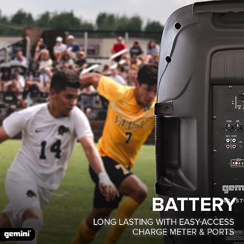 Gemini Sound AS-15TOGO portable battery-powered Bluetooth PA speaker — 50W peak, 15" woofer, 5-8 hr battery - Image 5