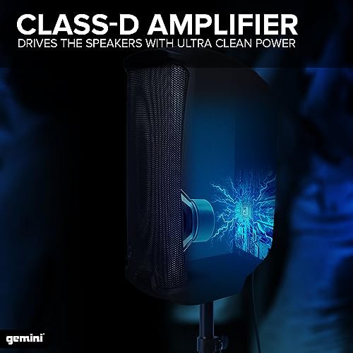 Gemini Sound AS-2108BT active 8" Bluetooth PA speaker — 60W peak, 30W RMS, 8" woofer - Image 4