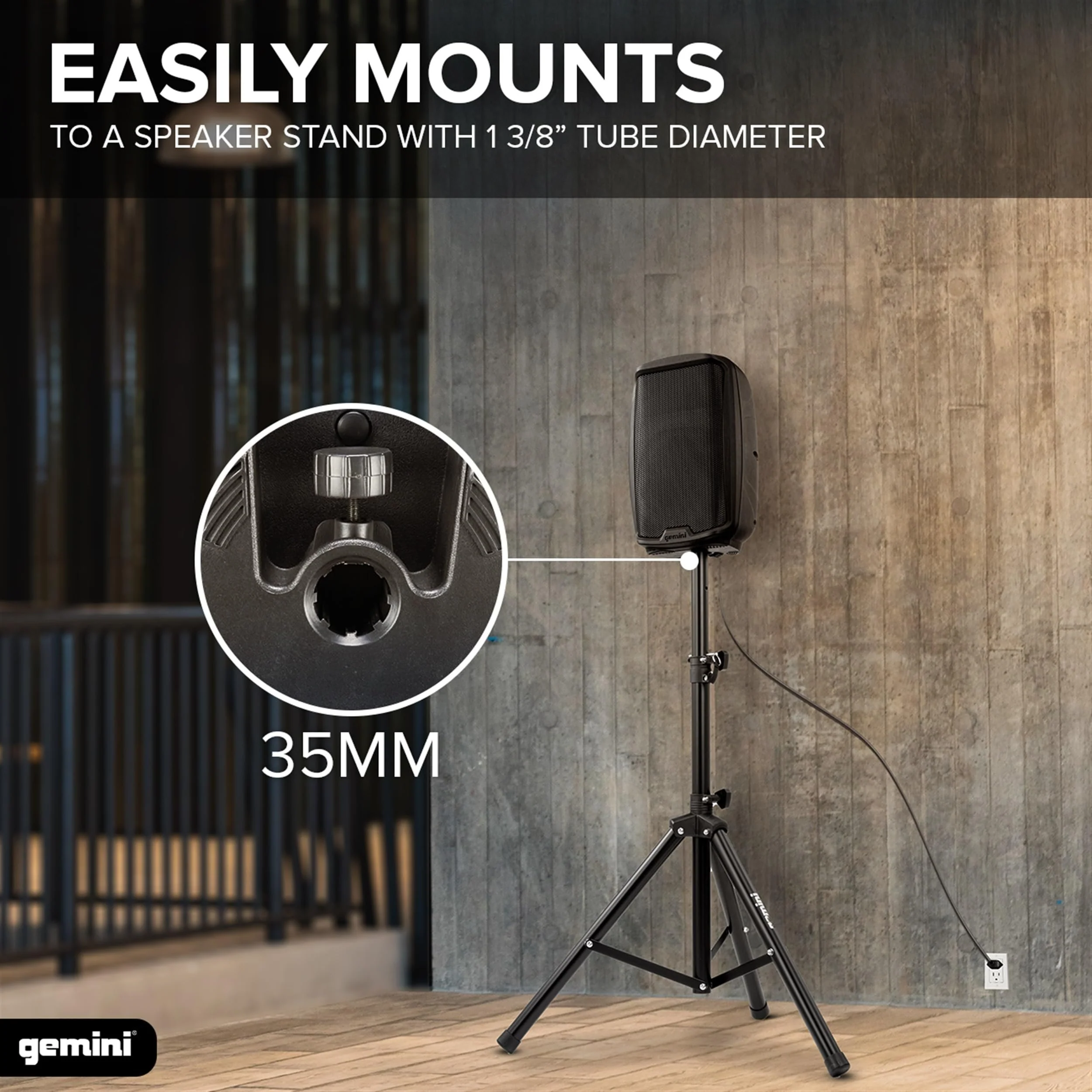 Gemini Sound AS-2108P active 8" PA speaker — 60W peak, 30W RMS, 98dB max SPL - Image 5