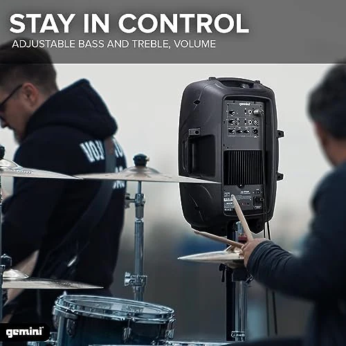 Gemini Sound AS-2110P active 10" powered PA loudspeaker — 40W RMS, 10" woofer, 2-channel mixer - Image 3