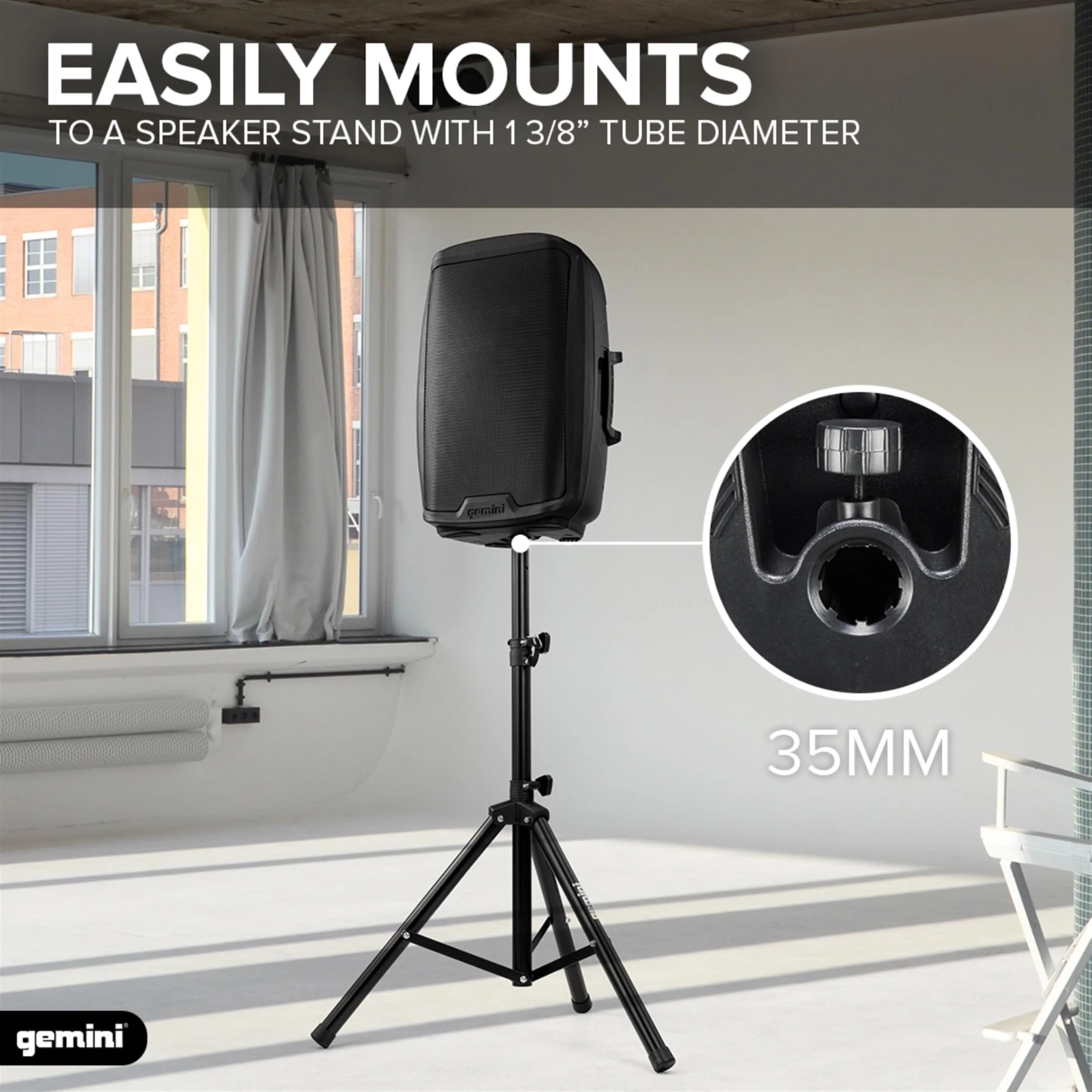 Gemini Sound AS-2115BT active 15" Bluetooth PA speaker — 200W peak, 100W RMS, 15" woofer - Image 5