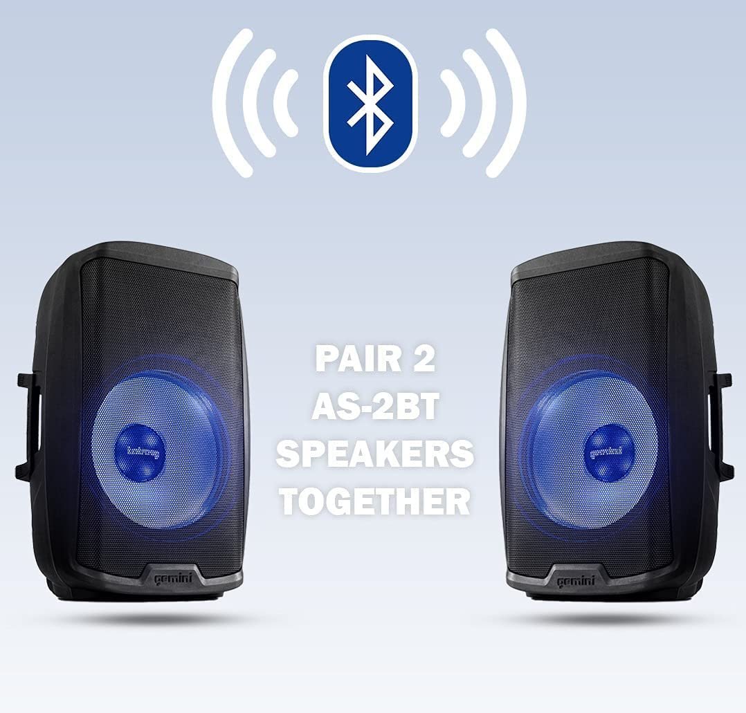 Gemini Sound AS-2115BT-LT active PA speaker with LED lights — 200W peak, 15" woofer, Bluetooth with TWS - Image 5