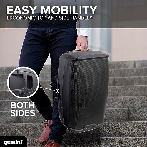 Gemini Sound AS-2115BT-PK active Bluetooth PA speaker with stand — 200W peak, 15" woofer, USB/SD/FM/Bluetooth - Image 3