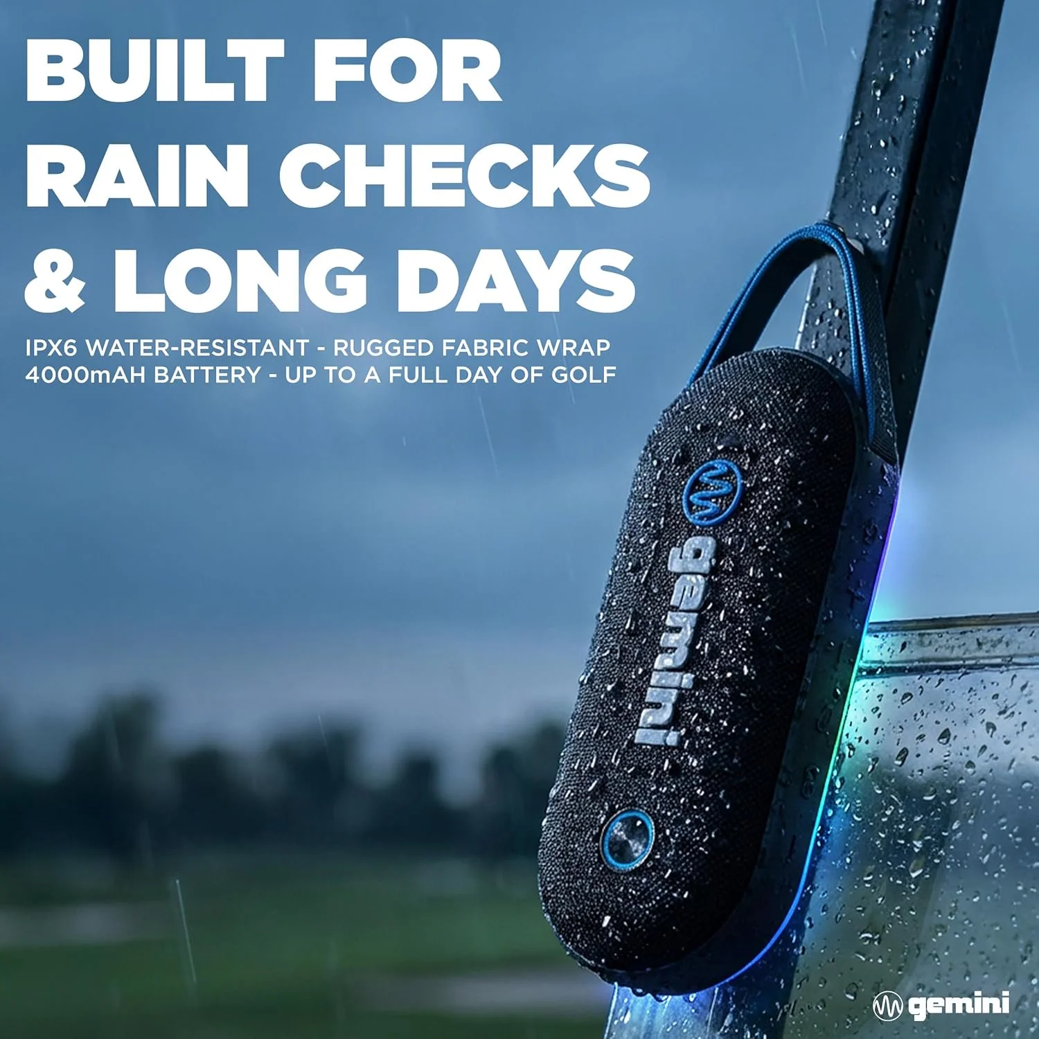 Gemini Sound BEATGRIP PRO magnetic Bluetooth speaker with RGB lights — 24W RMS, Bluetooth 5.4, IPX6 weather-resistant - Image 4