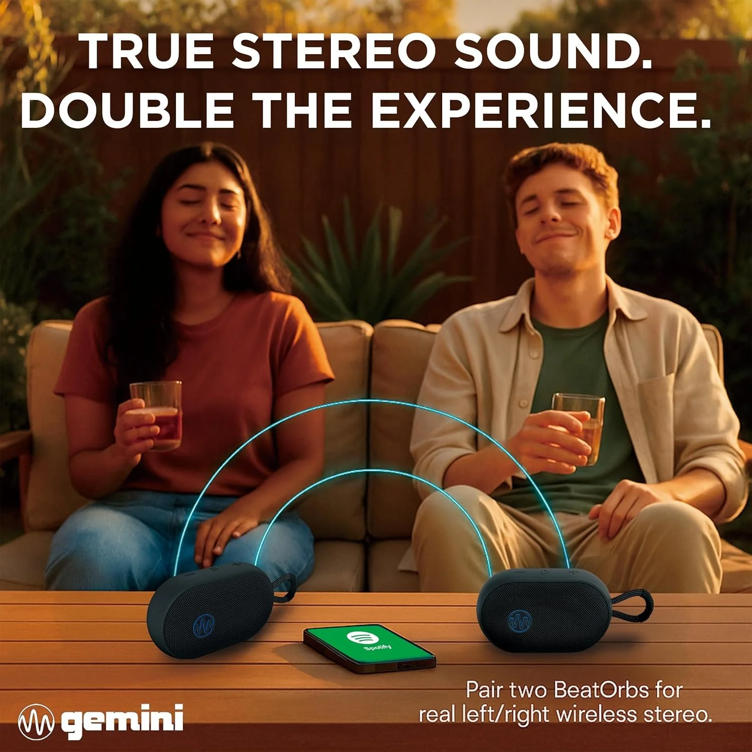 Gemini Sound BEATORB compact waterproof Bluetooth speaker — 5.5W RMS, IPX7, 12-hour battery - Image 3