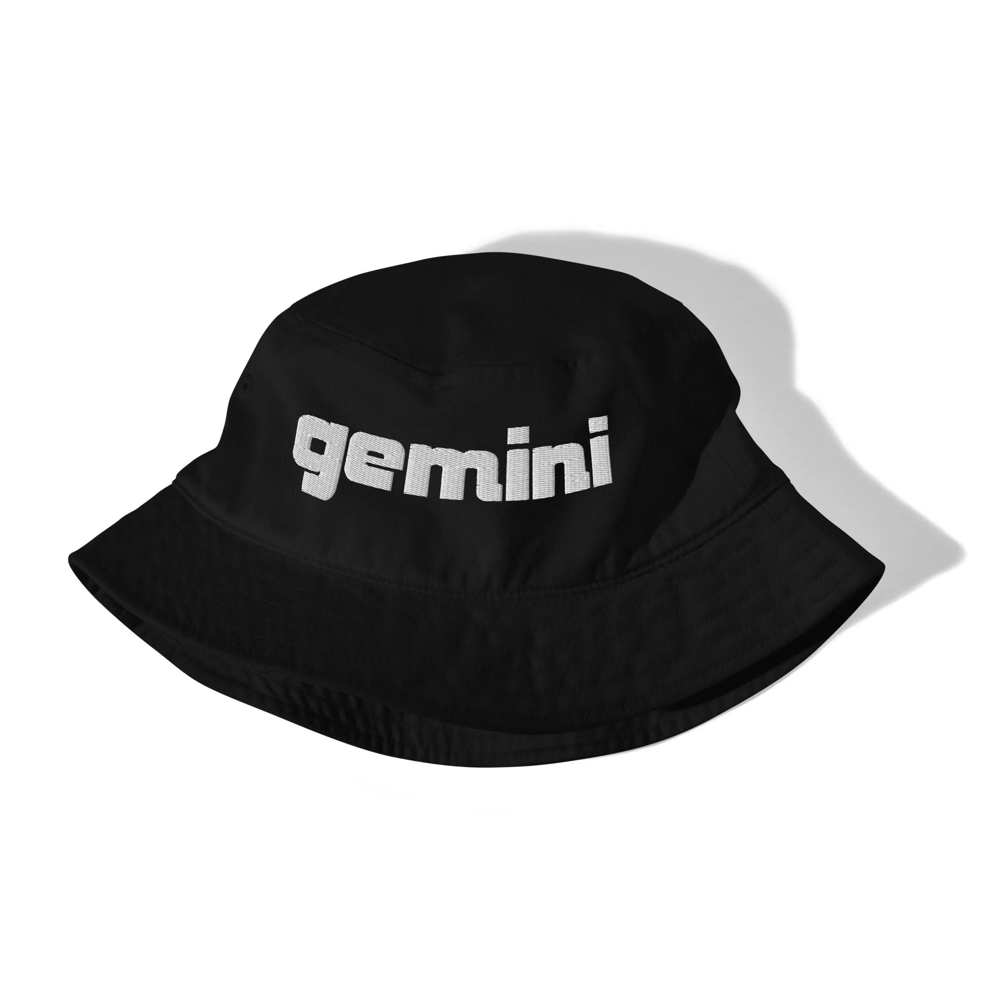 Gemini Sound Organic Cotton Bucket Hat - Black Sustainable Headwear - Image 3