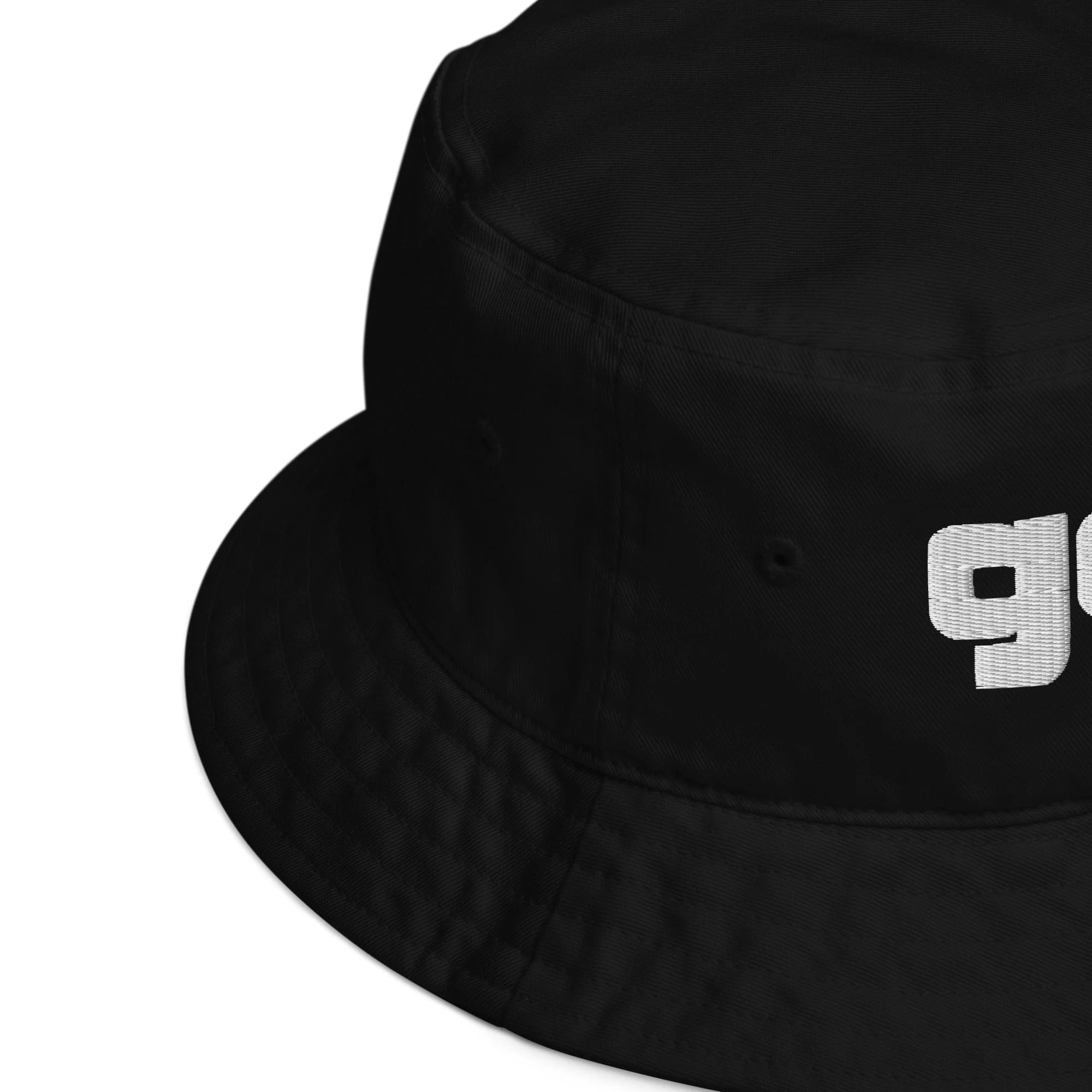 Gemini Sound Organic Cotton Bucket Hat - Black Sustainable Headwear - Image 4