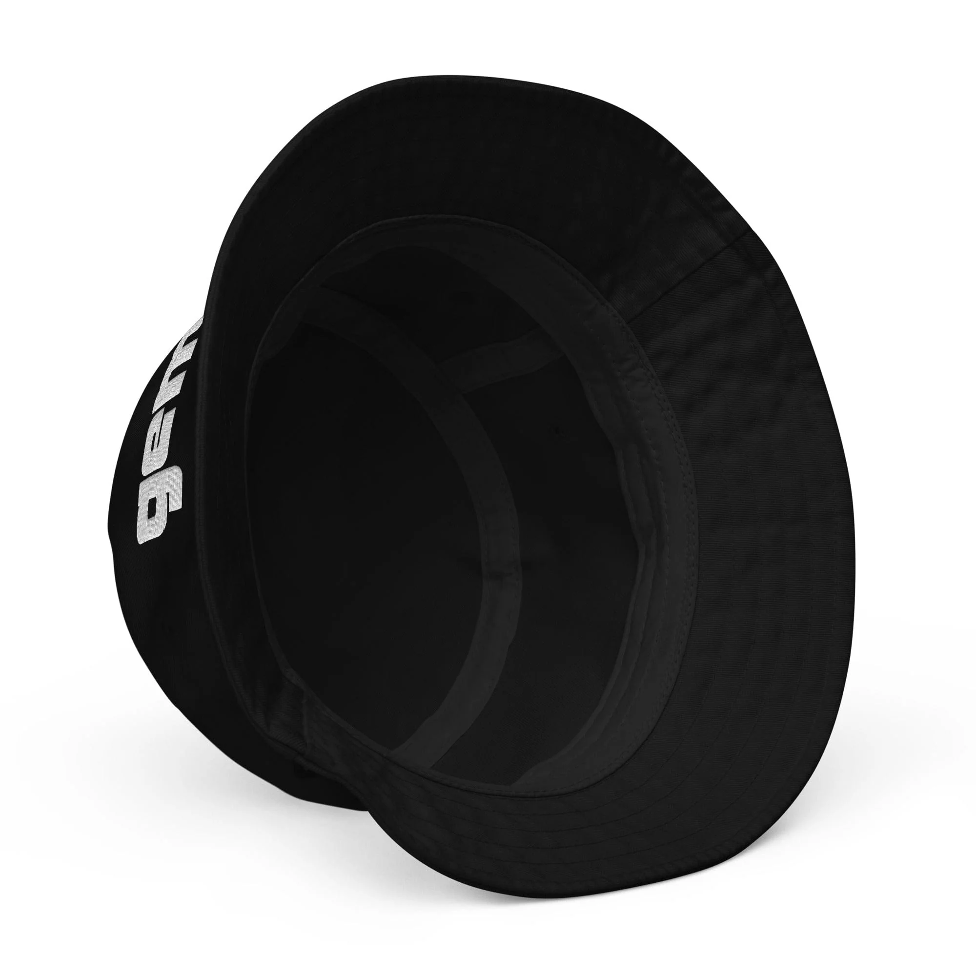 Gemini Sound Organic Cotton Bucket Hat - Black Sustainable Headwear - Image 5