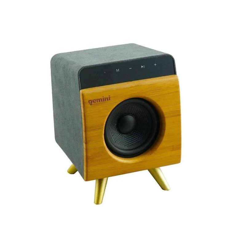 Gemini Sound BRS-130 handcrafted bamboo Bluetooth speaker — 12W RMS, 3" driver, TWS pairing - Image 3