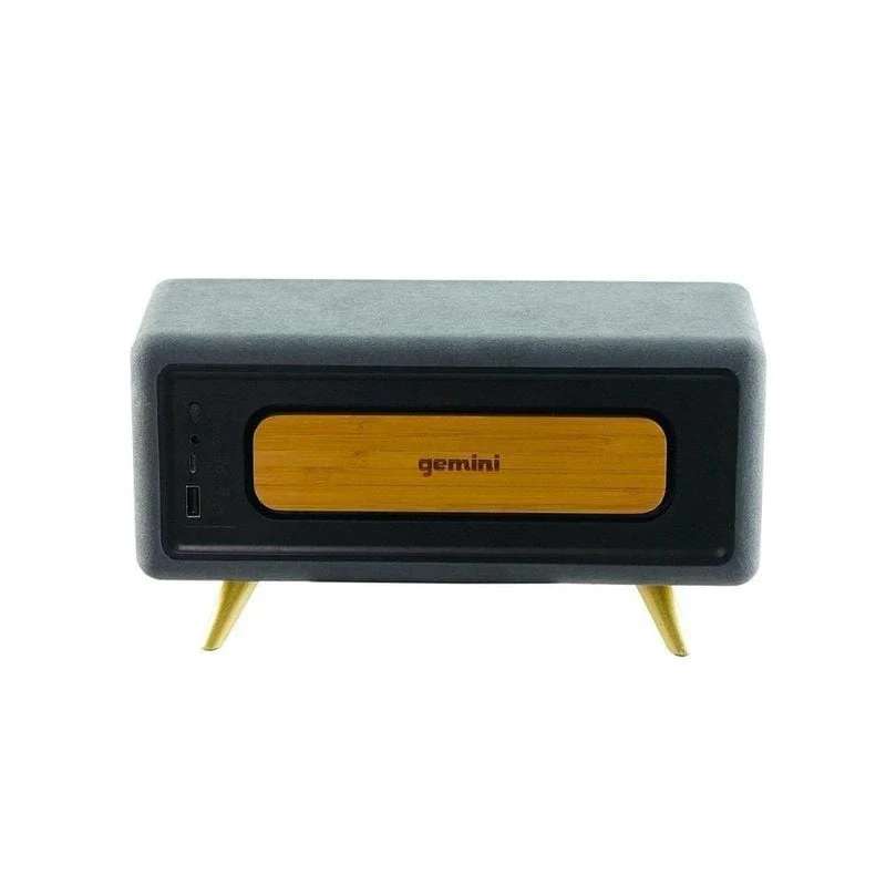 Gemini Sound BRS-230 handcrafted bamboo Bluetooth speaker — 60W peak, dual 3" drivers, rechargeable battery - Image 5