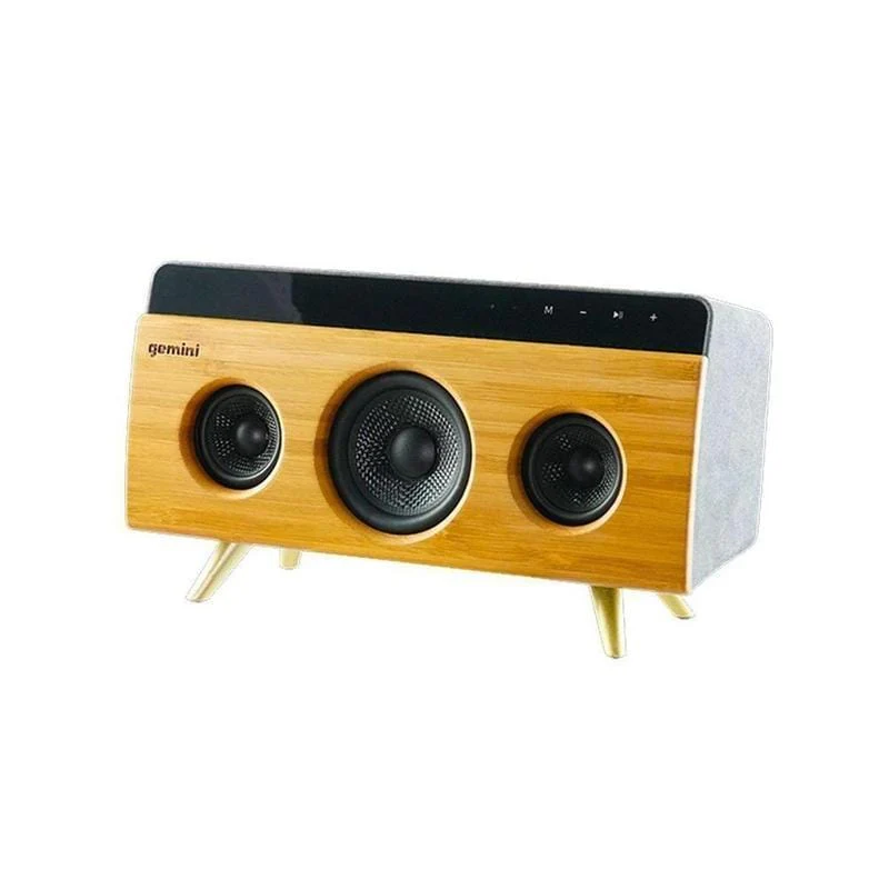 Gemini Sound BRS-330 handcrafted bamboo Bluetooth speaker — 30W RMS, dual 2" drivers and 3" subwoofer, Bluetooth 5.0 - Image 4