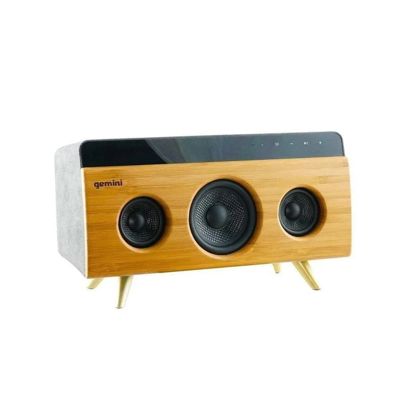 Gemini Sound BRS-330 handcrafted bamboo Bluetooth speaker — 30W RMS, dual 2" drivers and 3" subwoofer, Bluetooth 5.0 - Image 5