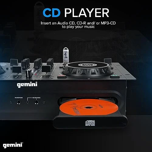 Gemini Sound CDM-4000BT dual CD/USB DJ media player with Bluetooth — 2-channel mixer, dual jog wheels, rack-mountable 2U design - Image 5