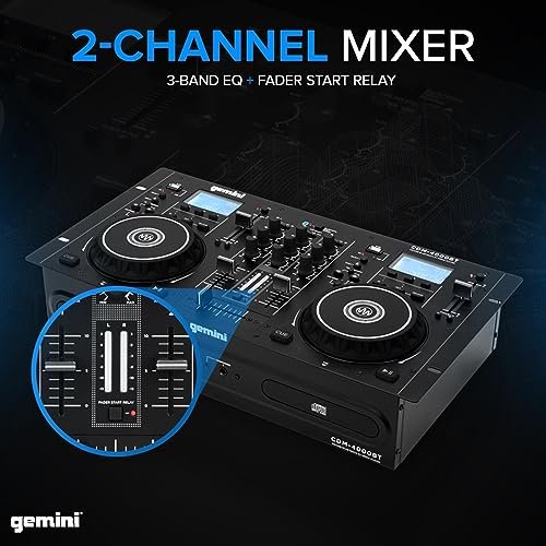 Gemini Sound CDM-4000BT dual CD/USB DJ media player with Bluetooth — 2-channel mixer, dual jog wheels, rack-mountable 2U design - Image 7
