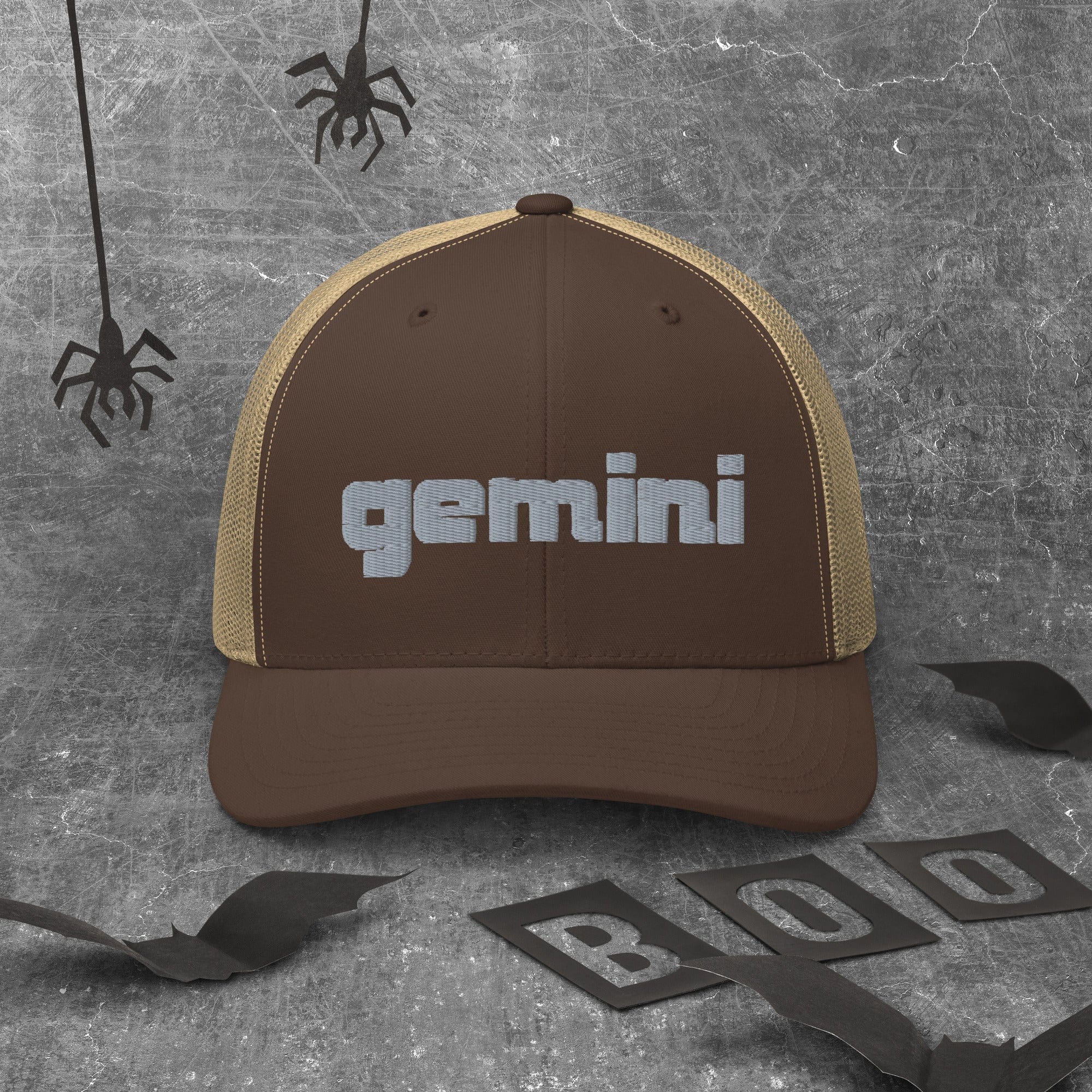 Gemini Sound Cotton Polyester Trucker Cap - Black Logo Embroidery - Image 5
