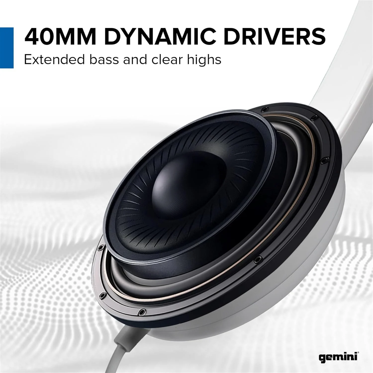 Gemini Sound DJX-200 over-ear DJ headphones — 40mm drivers, closed-back, 4' cable with 1/4" adapter - Image 4