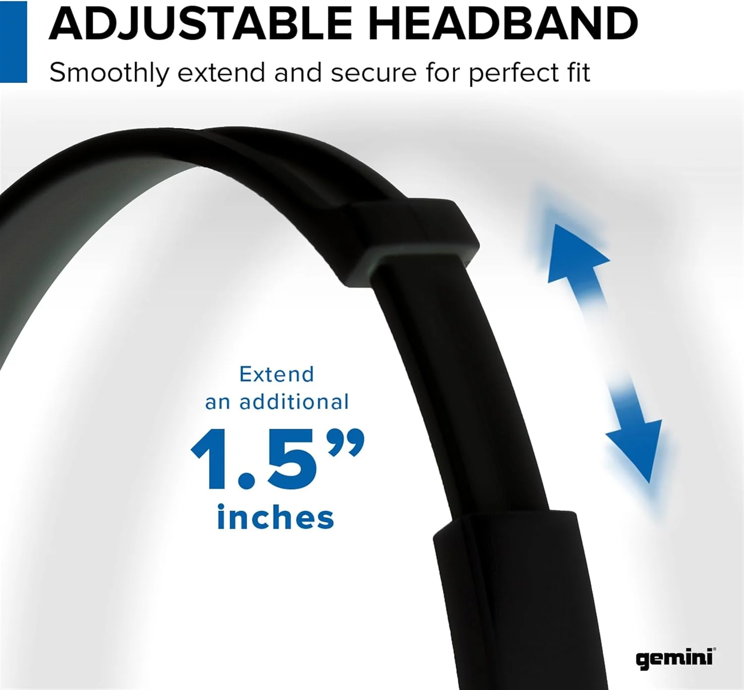 Gemini Sound DJX-200 over-ear DJ headphones — 40mm drivers, closed-back, 4' cable with 1/4" adapter - Image 5