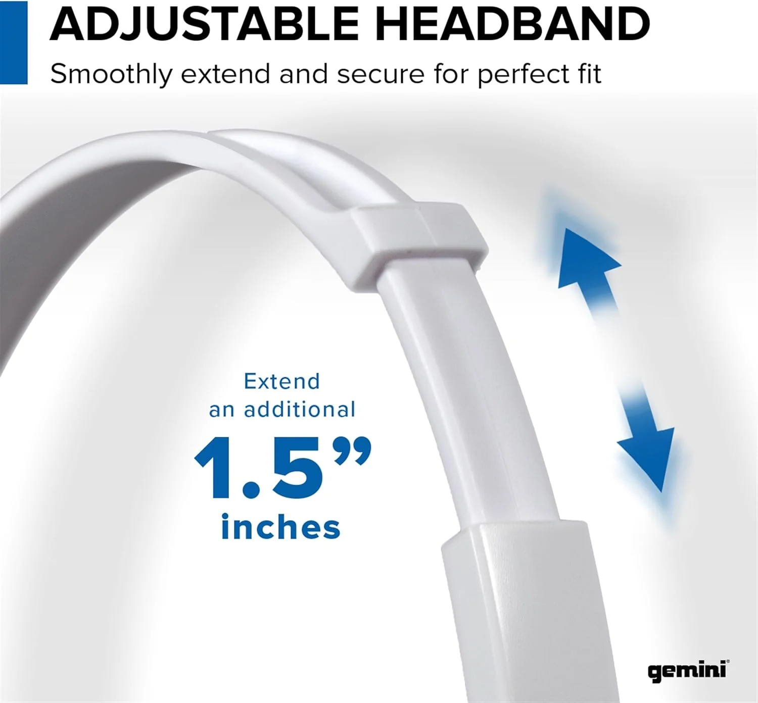 Gemini Sound DJX-200 over-ear DJ headphones — 40mm drivers, closed-back, 4' cable with 1/4" adapter - Image 6
