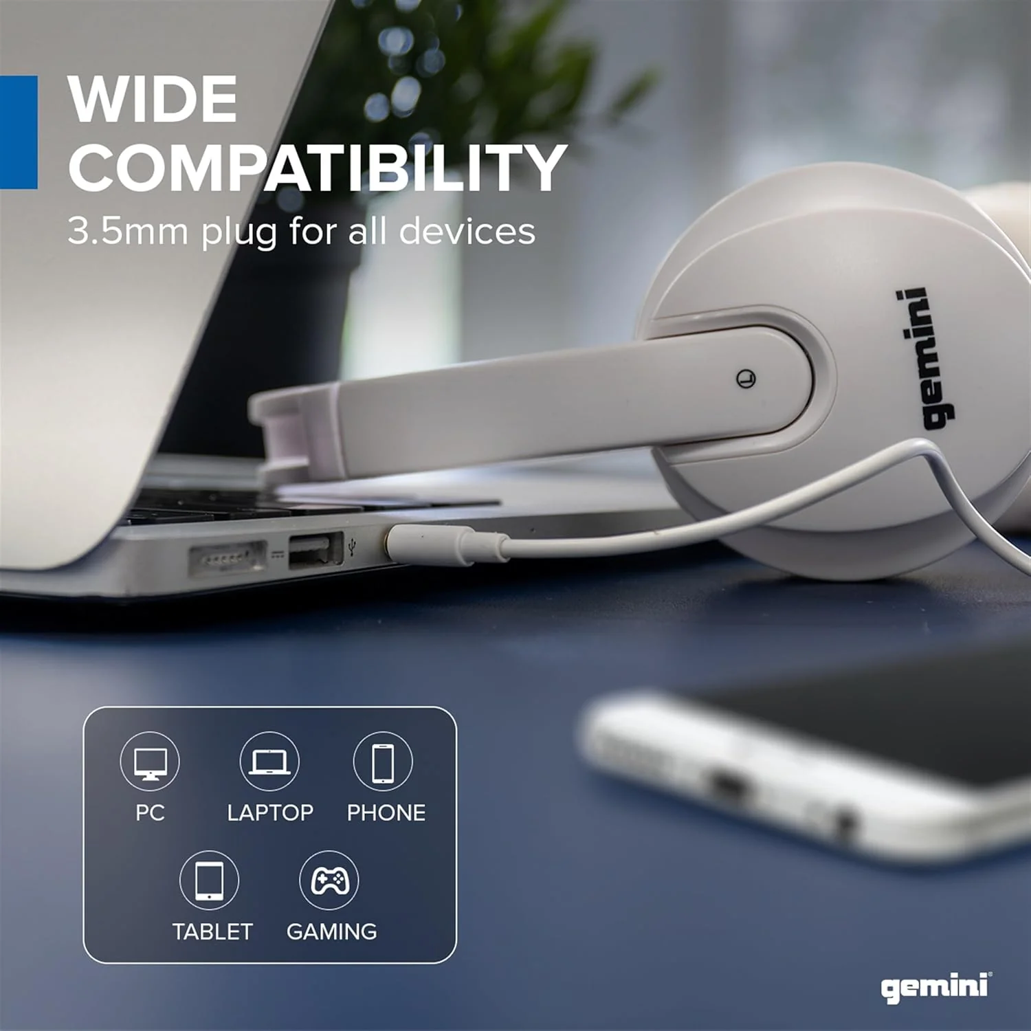 Gemini Sound DJX-200 over-ear DJ headphones — 40mm drivers, closed-back, 4' cable with 1/4" adapter - Image 8