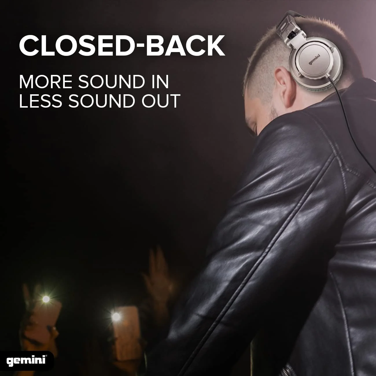 Gemini Sound DJX-500 professional over-ear DJ monitor headphones — 57mm drivers, closed-back, 5Hz–30kHz response - Image 3