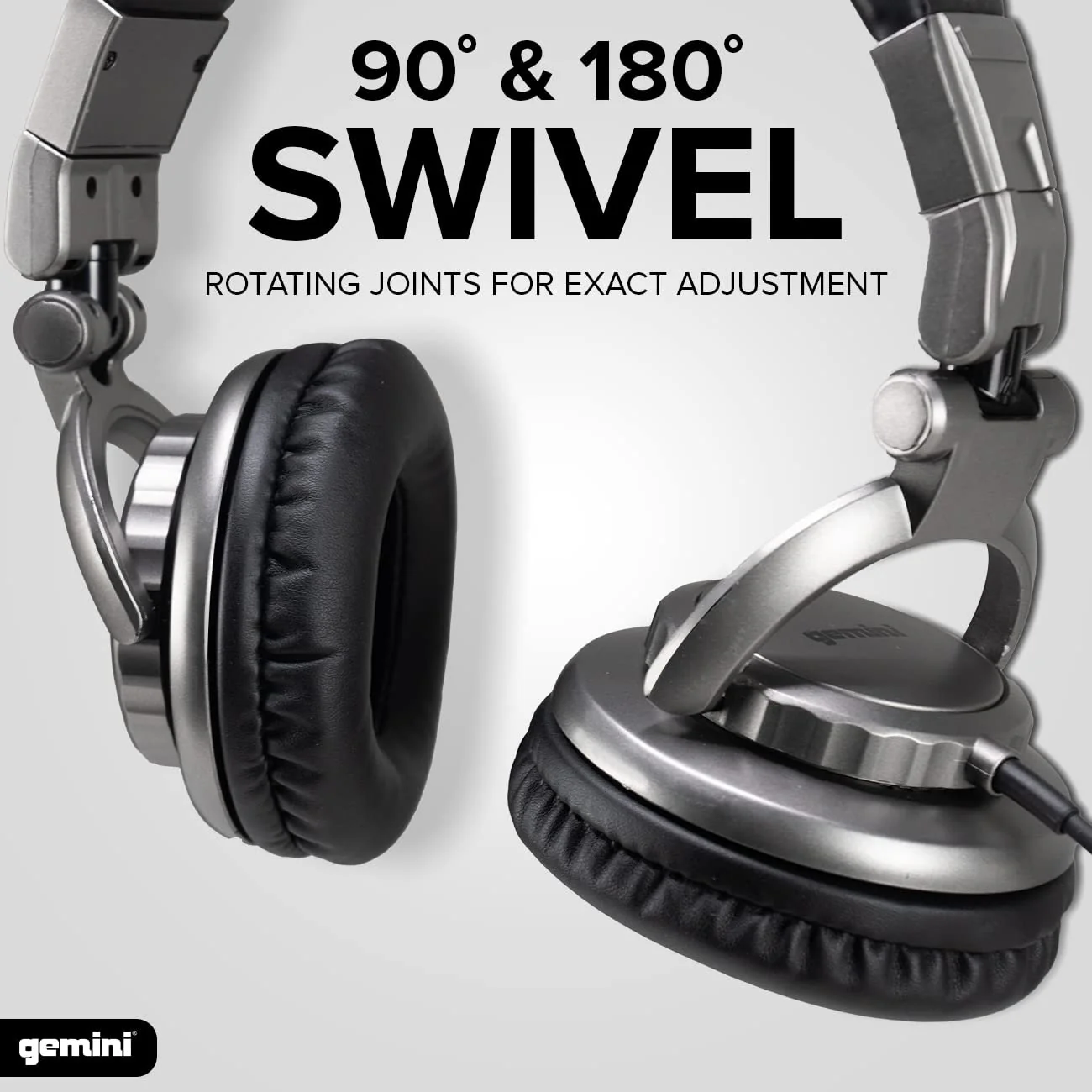 Gemini Sound DJX-500 professional over-ear DJ monitor headphones — 57mm drivers, closed-back, 5Hz–30kHz response - Image 7