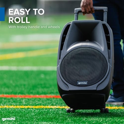 Gemini Sound ES-15TOGO 15" battery-powered PA speaker — 50W peak, 15" woofer, 5–8 hr battery - Image 5
