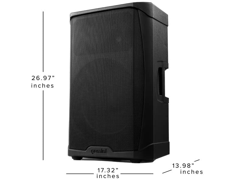 Gemini Sound GD-115BT active Bluetooth PA speaker — 1000W peak, 15" woofer, 3-channel mixer - Image 6