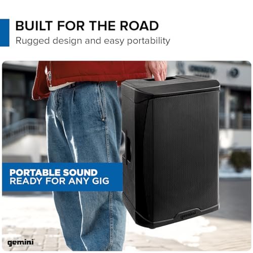 Gemini Sound GD-215PRO 15" powered Bluetooth PA speaker — 600W peak, 280W RMS, 3-channel mixer - Image 7