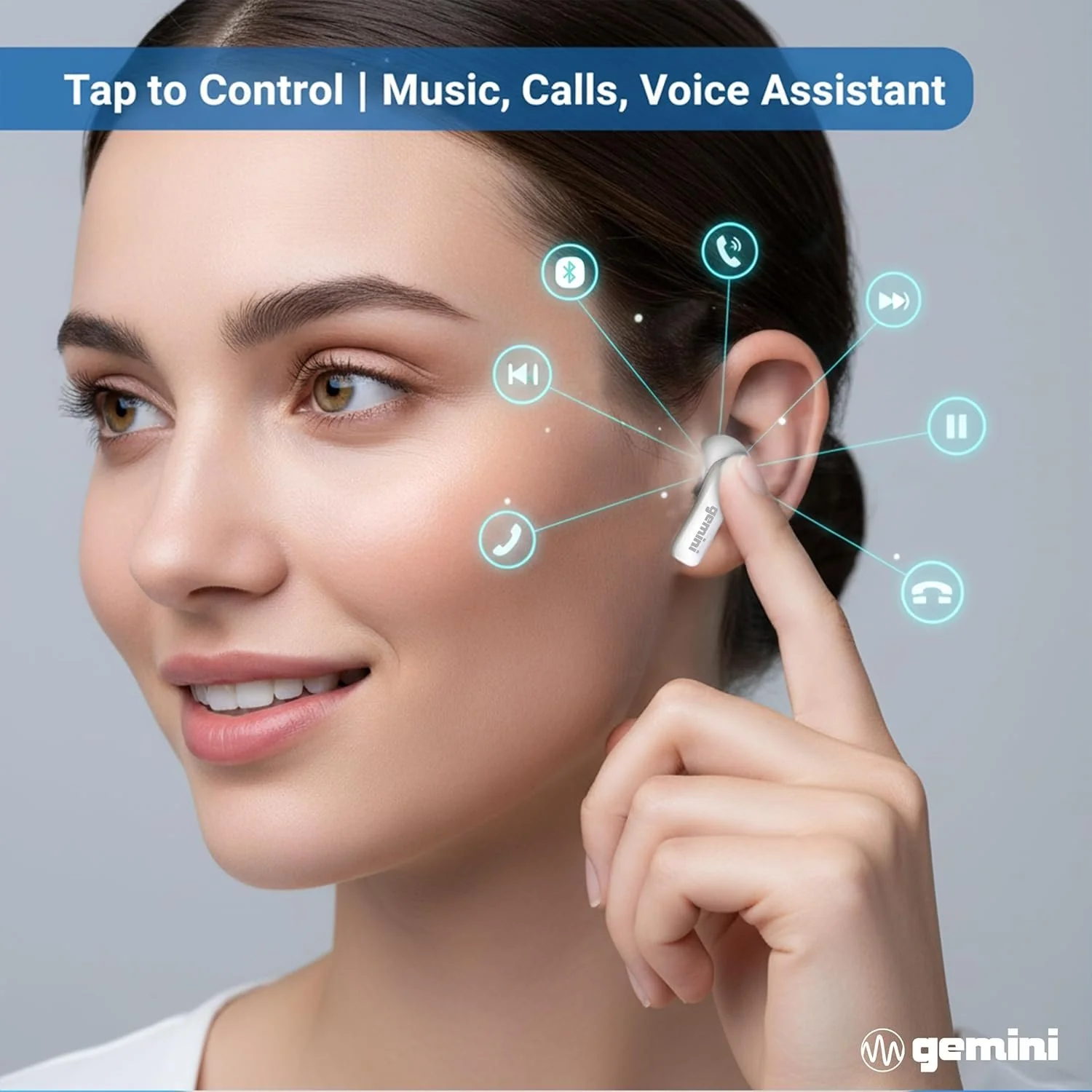 Gemini Sound GEBX-100 true wireless Bluetooth earbuds — Bluetooth 5.4, dual 13mm drivers, 3-4 hours playback - Image 5