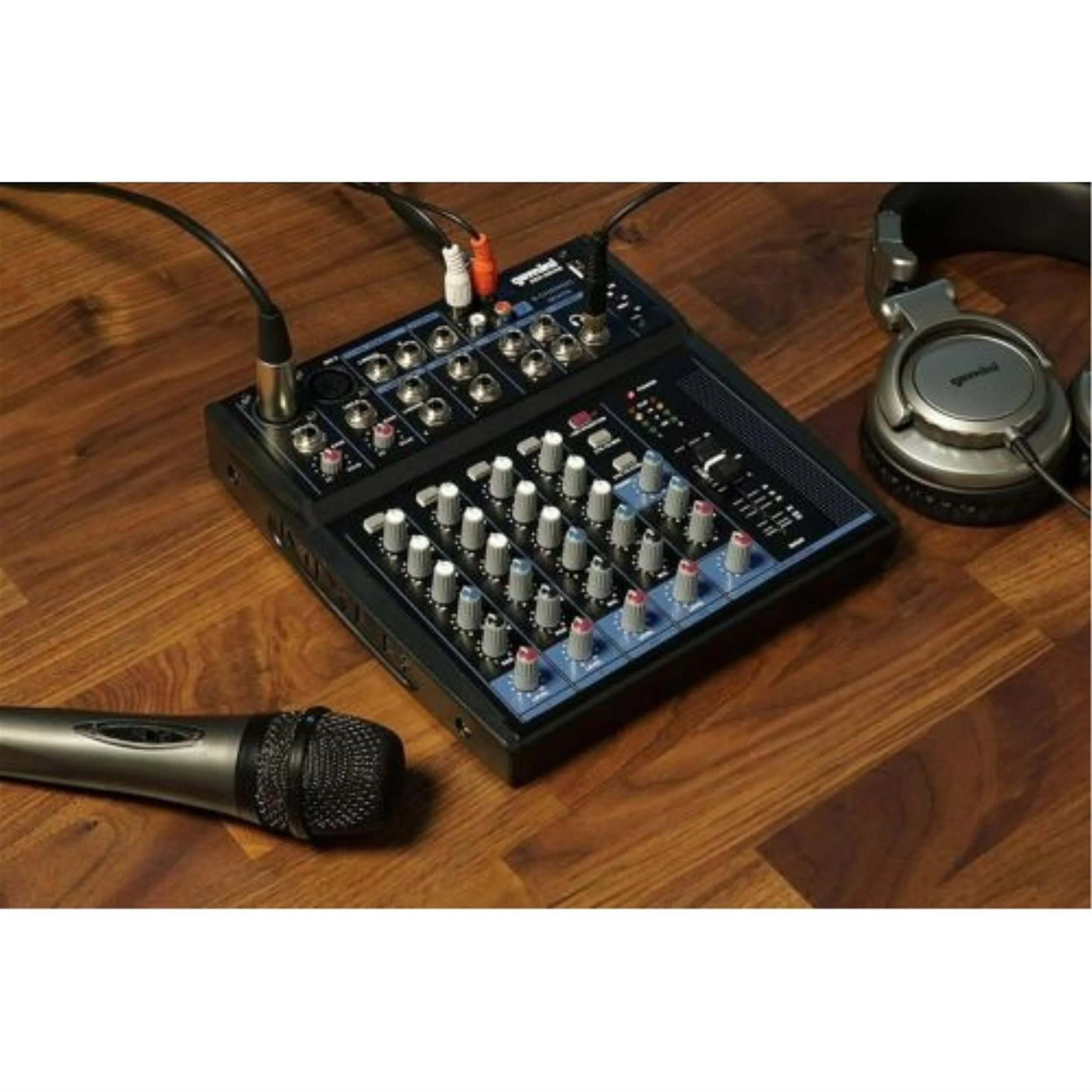 Gemini Sound GEM-08USB compact 8-channel Bluetooth mixer — 8 inputs, 2 mic preamps with phantom power, USB and Bluetooth playback - Image 3