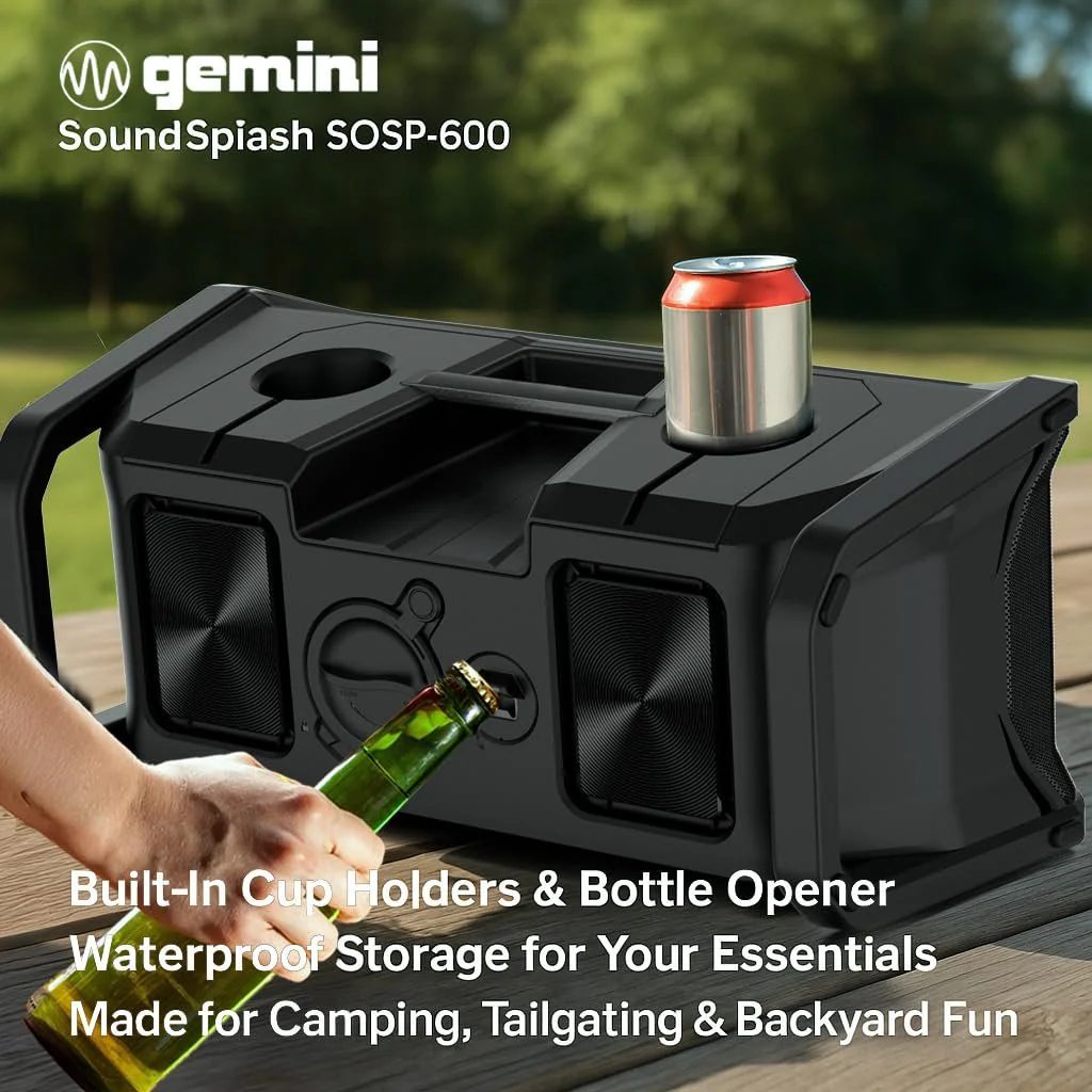 Gemini Sound waterproof floating Bluetooth speaker 300W, IPX6 — for outdoor events (SOSP-600) - Image 7