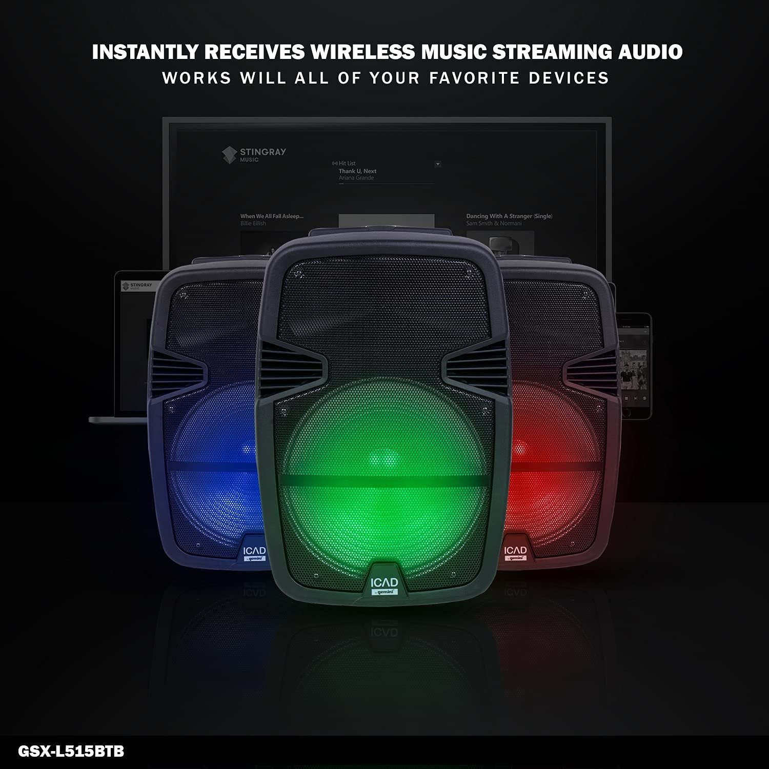 Gemini Sound Bluetooth party speaker 2000W, 15" — for outdoor events and parties (GSX-L515BTB) - Image 5