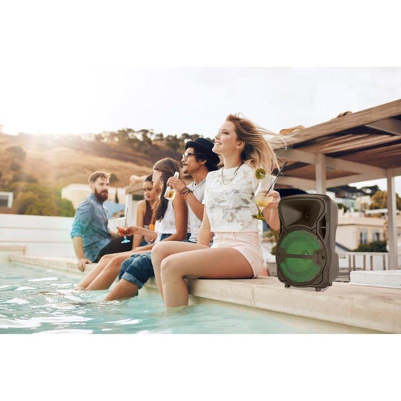 Gemini Sound GSX-L208BTB portable Bluetooth party speaker — 500W peak, 8" woofer, LED-lit driver - Image 5