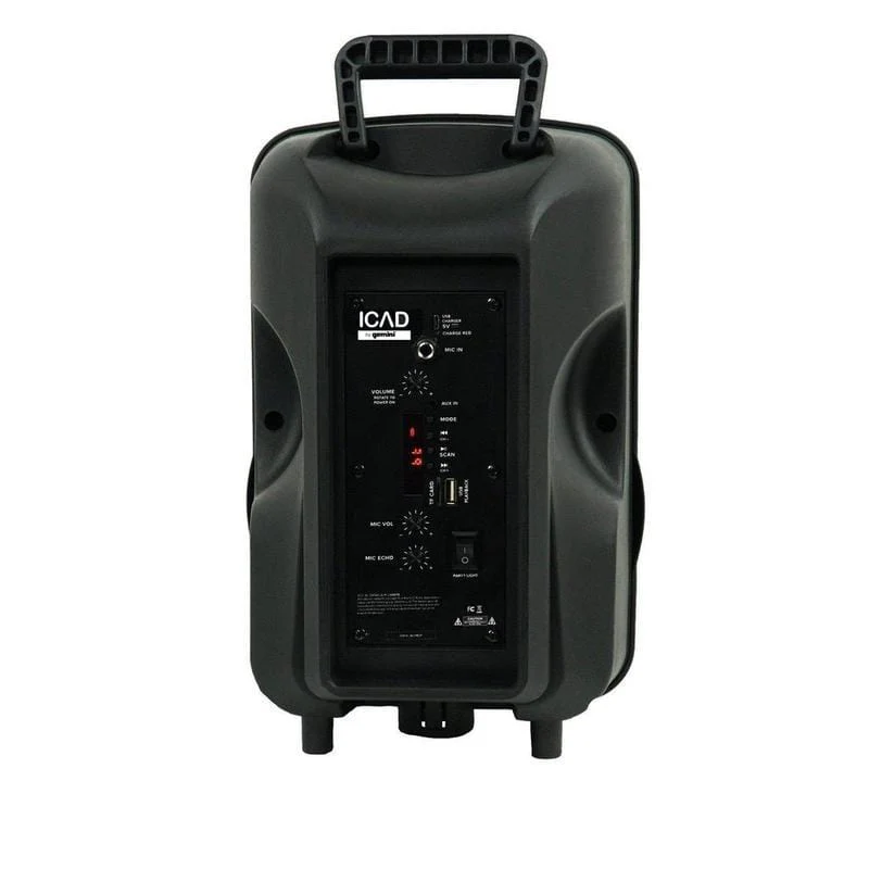 Gemini Sound GSX-L208BTB portable Bluetooth party speaker — 500W peak, 8" woofer, LED-lit driver - Image 8