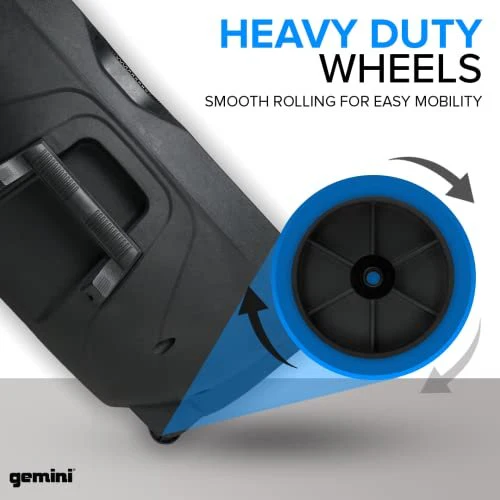 Gemini Sound PA-SYS15 dual speaker PA system with stands — 240W peak, dual 15" woofers, Bluetooth and USB - Image 6