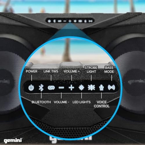 Gemini Sound SOSP-8 SoundSplash floating Bluetooth party speaker — 400W peak, dual 8" woofers, 24-hour battery - Image 4