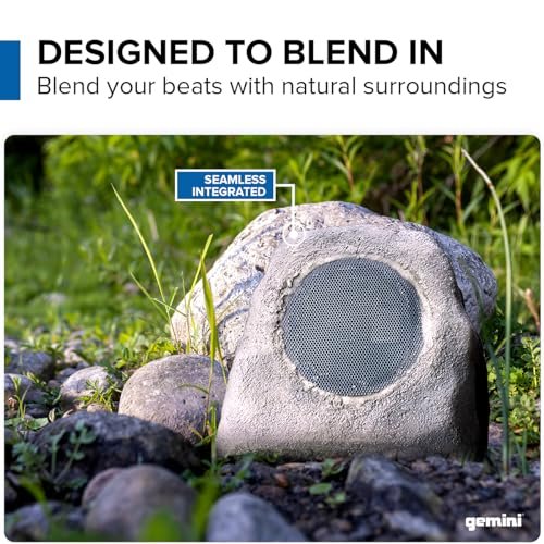 Gemini Sound GHRK-500LTMS-PR outdoor solar Bluetooth rock speakers, pair — 40W peak, 5" drivers, IPX5 weatherproof - Image 6