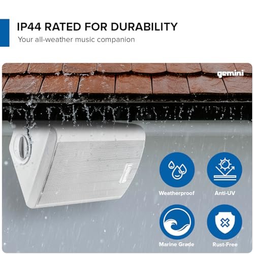 Gemini Sound outdoor speakers Bluetooth, weatherproof (GHSI-W400BT) — white - Image 6