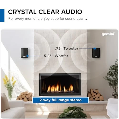 Gemini Sound GHSI-525BT-PR waterproof outdoor Bluetooth speaker pair — 72W peak, 5.25" woofers, IP44 rated - Image 4