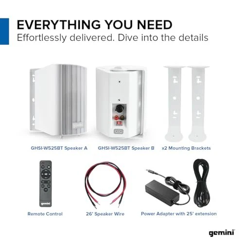 Gemini Sound outdoor speakers Bluetooth, weatherproof (GHSI-W525BT) - Image 7