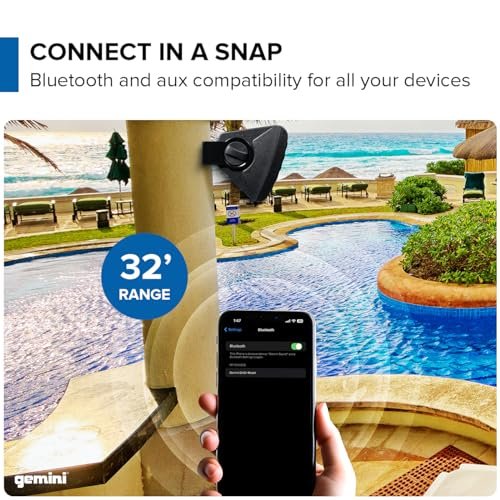 Gemini Sound GHSI-650BT-PR waterproof outdoor Bluetooth speaker pair — 90W peak, 6.5" woofers, IP44 rated - Image 5