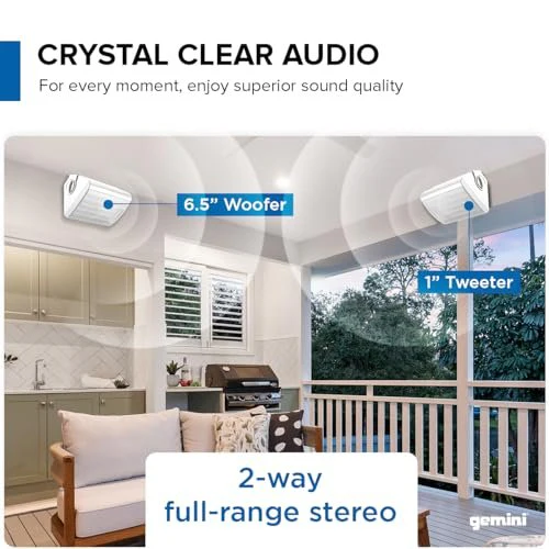 Gemini Sound portable Bluetooth speaker 5", IPX4 — for outdoor events (GHSI-W650BT) - Image 4