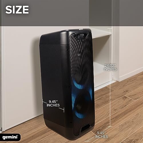 Gemini Sound GLS-550 portable Bluetooth party speaker with LED lights — 80W peak, dual 6.5" woofers, 16-hr battery - Image 7