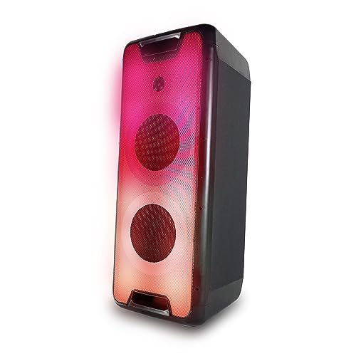 Gemini Sound GLS-880 Bluetooth party speaker with LED lights — 80W peak, dual 8" woofers, 16-hour battery