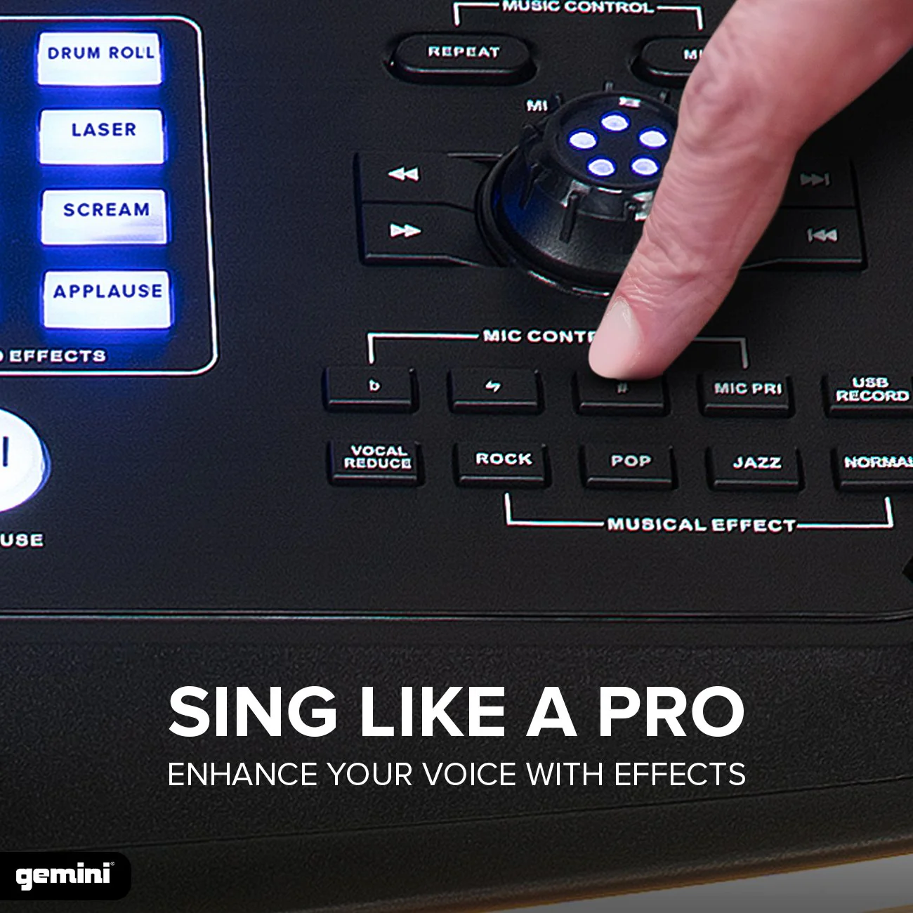 Gemini Sound GPK-1200 dual 12" karaoke party speaker — 420W peak, two 12" woofers, Bluetooth and USB - Image 5