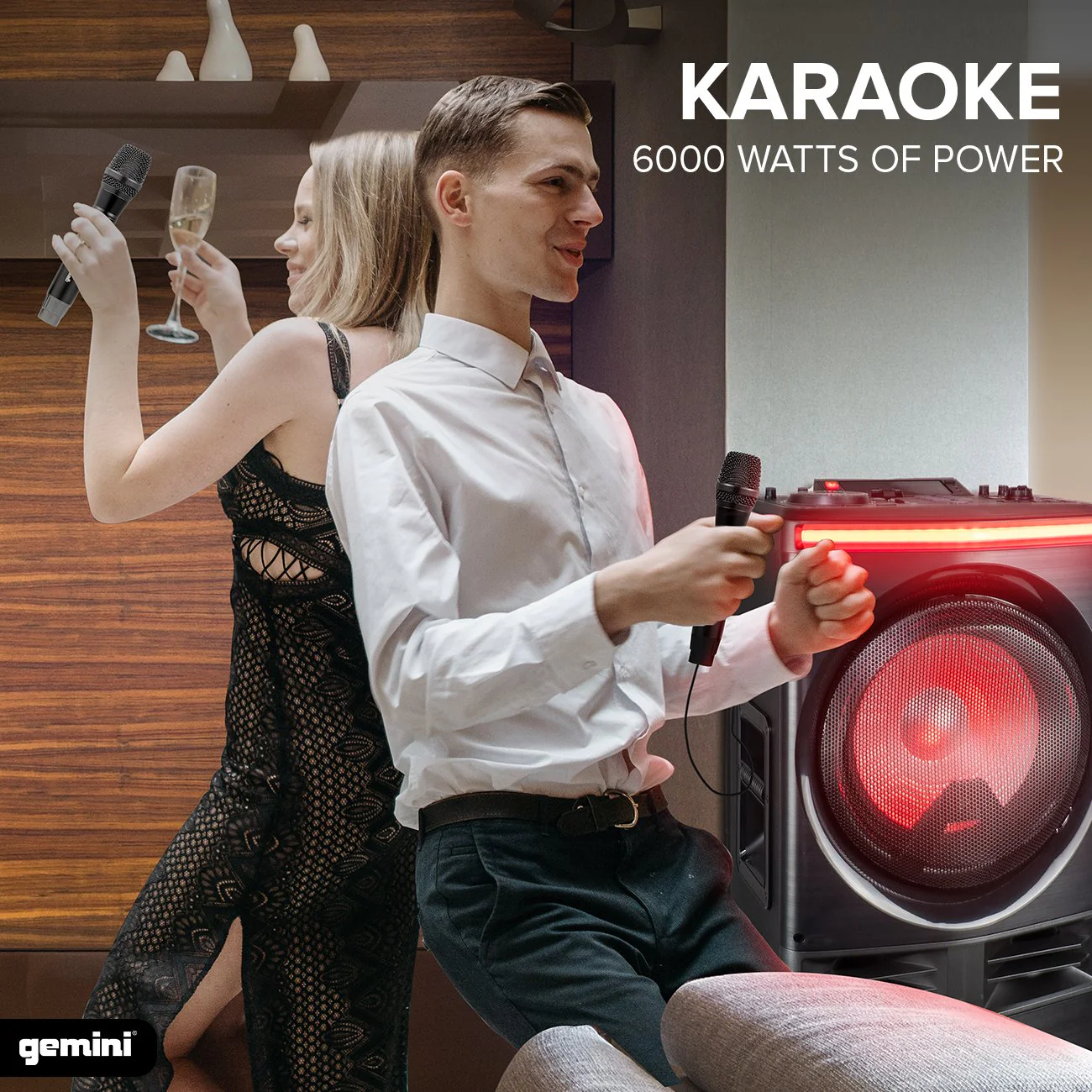 Gemini Sound GPK-1200 dual 12" karaoke party speaker — 420W peak, two 12" woofers, Bluetooth and USB - Image 6