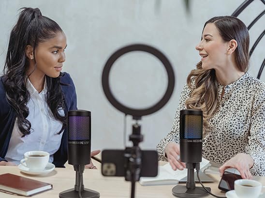 Gemini Sound GSM-100 USB condenser microphone for streaming and podcasting — cardioid pickup, RGB lighting, USB-C plug-and-play - Image 7